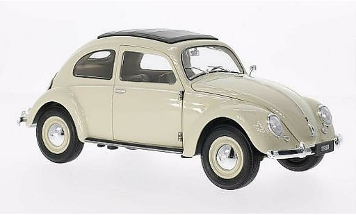 Volkswagen Kafer Base 1/18 Welly Brezelfenster beige 1950 modelauto