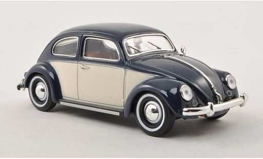 Volkswagen Kafer Base 1/32 Schuco Ovali blauw/beige modelauto