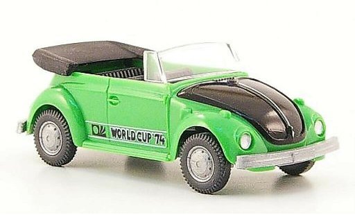 Volkswagen Kafer Cabriolet 1/87 Wiking World Cup Cabrio groen/zwart 1974 modelauto
