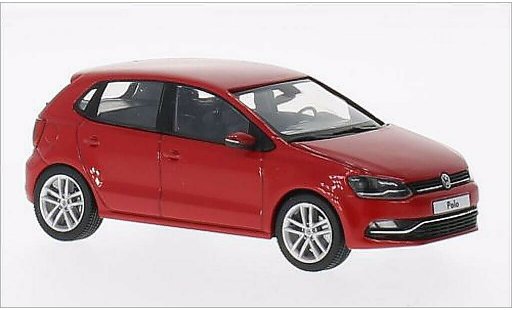 Volkswagen Polo Base 1/43 Herpa 5-turig Facelift rood 2014 modelauto
