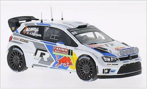 Volkswagen Polo WRC 1/43 IXO R No.1 Motorsport Red Bull Rally WM Rally Monte Carlo 2014 /J.Ingrassia modelauto