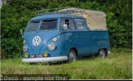 Modelauto Volkswagen T1 Base blauw 1/43 Cararama