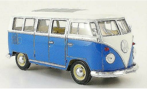 Volkswagen T1 Base 1/24 Welly Bus blauw/wit modelauto