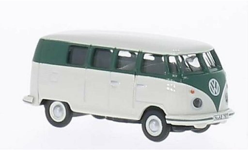 Volkswagen T1 Base 1/87 Schuco Bus grijs/groen modelauto