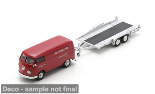 Modelauto Volkswagen T1 Base Bestelwagen rood/grijs Porsche 1/43 Schuco