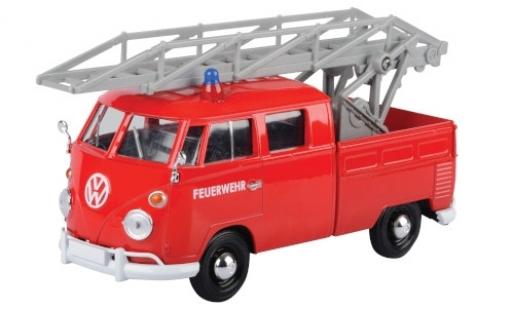 Modelauto Volkswagen T1 Base Leiterwagen rood 1/24 Motormax