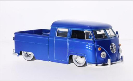 Volkswagen T1 B 1/24 Jada Toys Pickup Tuning blauw 1963 modelauto
