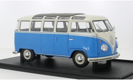 Modelauto Volkswagen T1 Base Samba blauw/beige 1/18 Solido