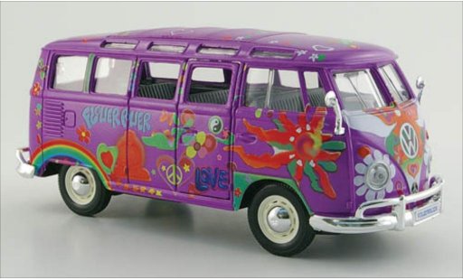 Volkswagen T1 Base 1/25 Maisto Samba Bus Hippie lila/Dekor modelauto