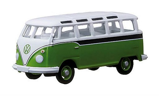 Volkswagen T1 Base 1/64 Greenlight Samba groen/wit/zwart modelauto