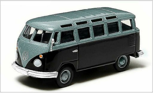 Volkswagen T1 Base 1/64 Greenlight Sambabus metallic blauw/blauw modelauto