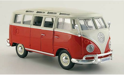 Volkswagen T1 Base 1/25 Maisto Sambabus rood/wit modelauto