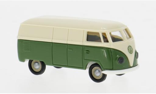Modelauto Volkswagen T1 A bestelwagen beige/groen 1950 1/87 Brekina