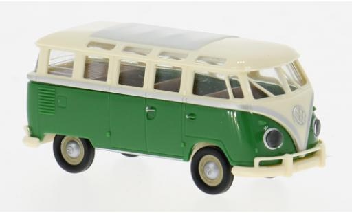 Modelauto Volkswagen T1 B Samba beige/groen 1960 1/87 Brekina