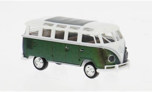 Modelauto Volkswagen T1 B Samba wit/groen 1960 1/87 Brekina