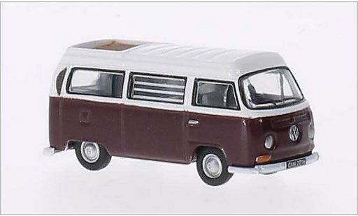 Volkswagen T2 Base 1/76 Oxford Westfalia metallic rood/wit RHD modelauto