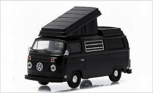Volkswagen T2 B 1/64 Greenlight Westfalia zwart 1973 modelauto