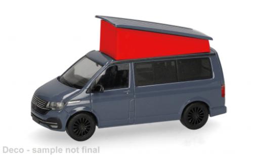Modelauto Volkswagen T6 T6.1 .1 California grijs/rood 1/87 Herpa