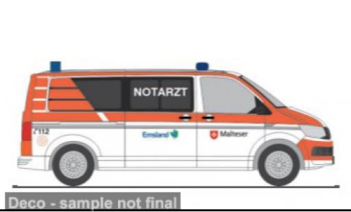 Modelauto Volkswagen T6 T6 Malteser Papenburg 1/87 Rietze