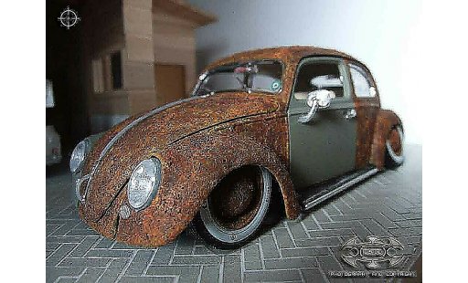 Volkswagen Kafer Rat Rod 1/18 Burago added rust modelauto