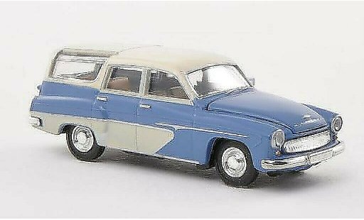Wartburg 311 Camping 1/87 Brekina blauw/beige modelauto