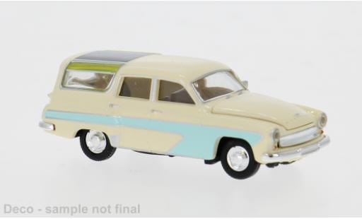 Modelauto Wartburg 311 Camping beige/blauw 1959 1/87 Brekina