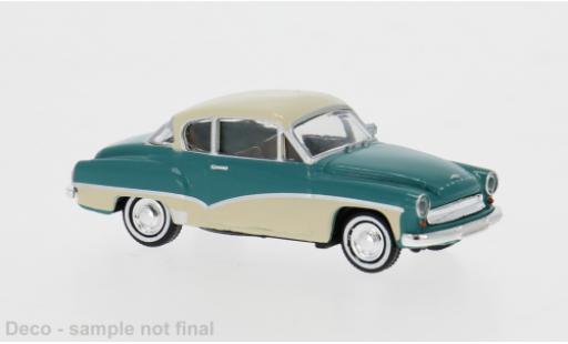Modelauto Wartburg 311 Coupe groen/blauw 1959 1/87 Brekina