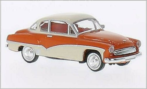 Wartburg 311 Coupe 1/87 Brekina oranje/beige modelauto