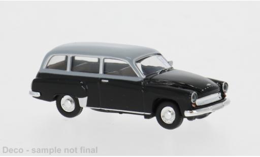 Modelauto Wartburg 311 Kombi Stationwagen zwart/grijs 1959 1/87 Brekina