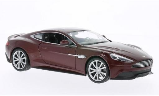 Modelauto Aston Martin Vanquish coupe metallic rood 1/24 Welly