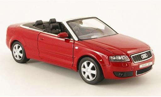Modelauto Audi A4 cabriolet rood 2003 1/24 Welly