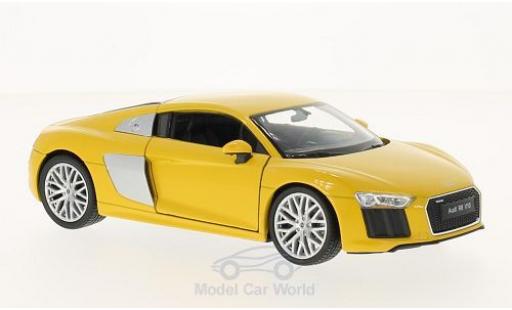 Modelauto Audi R8 v10 geel 1/24 Welly