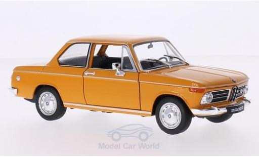 Modelauto Bmw 2002 ti oranje 1968 1/24 Welly