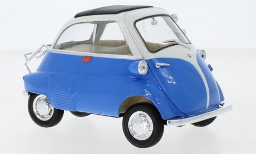 Modelauto Bmw Isetta 250 blauw/wit 1/18 Welly