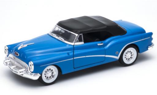 Modelauto Buick Skylark Convertible blauw 1953 met geslotenem kap 1/24 Welly
