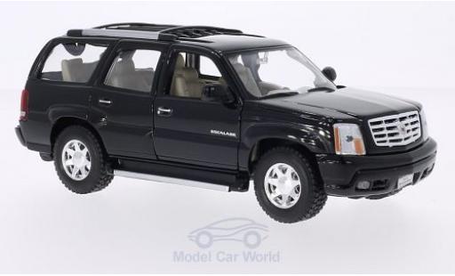 Modelauto Cadillac Escalade suv zwart 2002 1/24 Welly