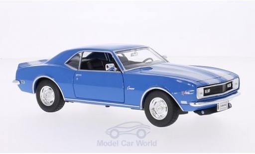 Modelauto Chevrolet Camaro Z28 blauw/wit 1968 zonder Vitrine 1/24 Welly