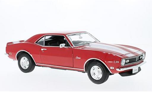 Modelauto Chevrolet Camaro Z28 rood/wit 1968 1/18 Welly