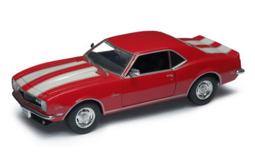 Modelauto Chevrolet Camaro Z28 rood/wit 1968 1/24 Welly