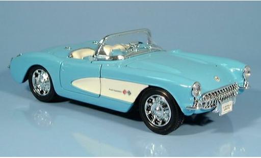 Modelauto Chevrolet Corvette Convertible Cabriolet turquoise 1957 1/24 Welly