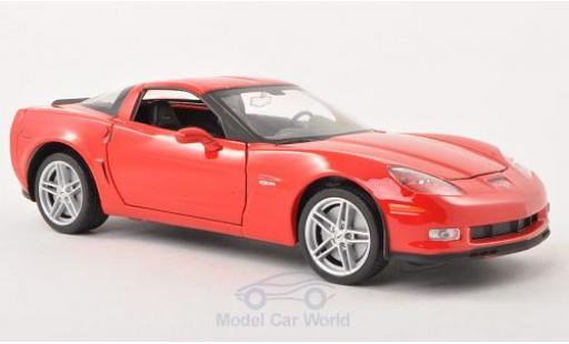 Modelauto Chevrolet Corvette Z06 rood 2007 1/24 Welly
