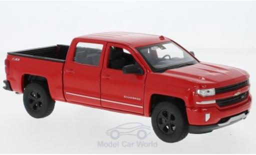 Modelauto Chevrolet Silverado pickup rood 2017 1/24 Welly