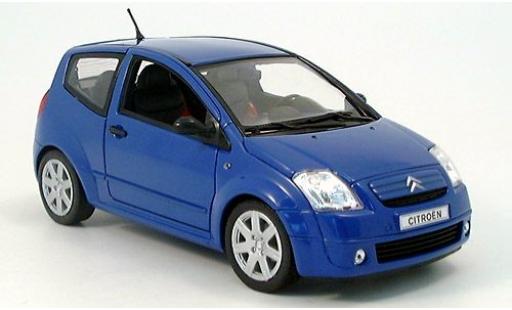 Modelauto Citroen C2 Berline blauw 2003 1/18 Welly
