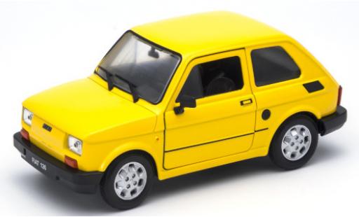 Modelauto Fiat 126 Berlina geel 1/24 Welly