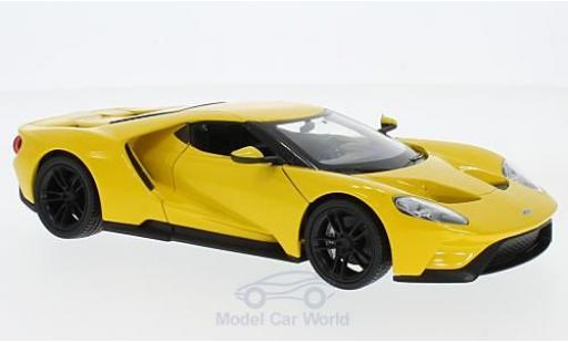 Modelauto Ford GT Berlinetta geel 2017 1/24 Welly