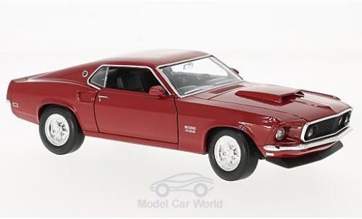 Modelauto Ford Mustang Boss 429 rood 1969 1/24 Welly