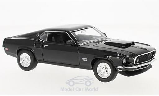 Modelauto Ford Mustang Boss 429 zwart 1/24 Welly