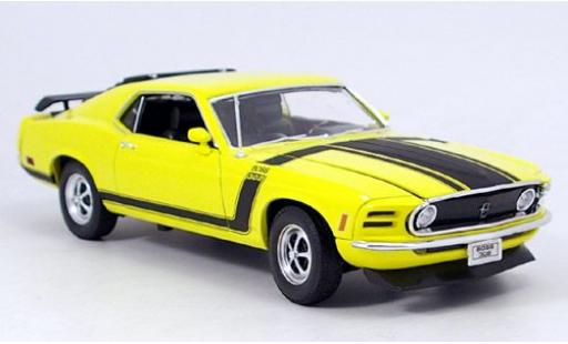 Modelauto Ford Mustang Boss geel 1970 1/18 Welly