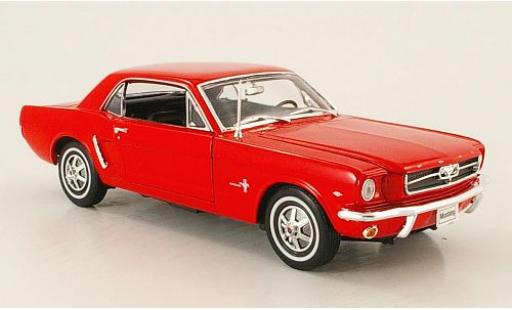 Modelauto Ford Mustang Hardtop Coupe rood 1964 1/18 Welly