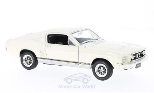 Modelauto Ford Mustang Fastback GT wit 1967 1/24 Welly